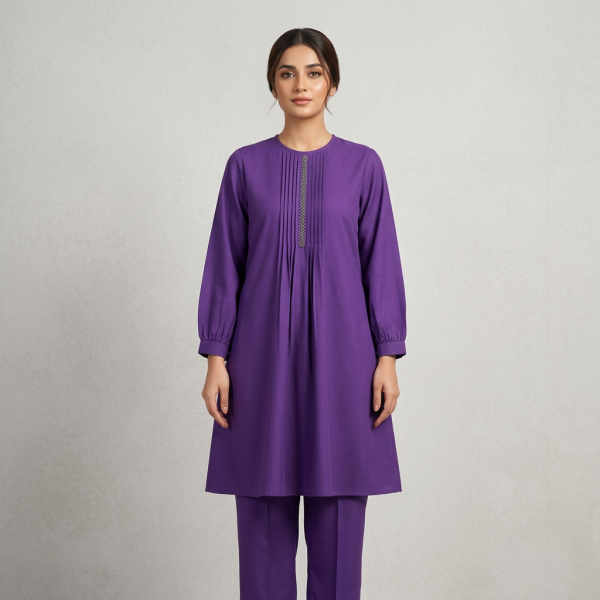 Readymade Stitched Cotton Two Piece For Women - 2 Pice