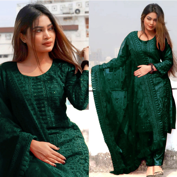 Sufiya Nazim Georgette Shalwar Kameez 4pc Dress for Women All Season Soft Net Georgette Fabric Available in Multicolor