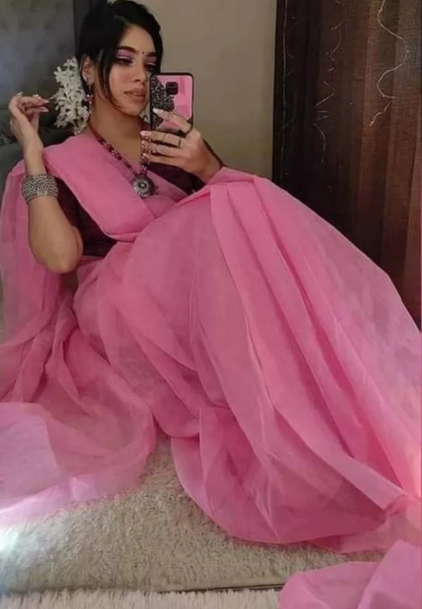 Half Silk Than Saree for Women