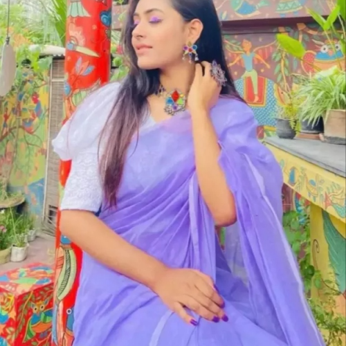 Half Silk Than Saree for Women