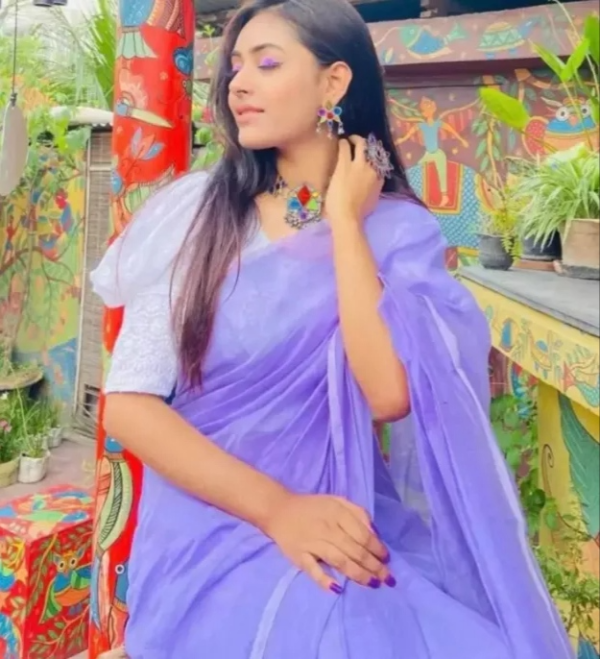 Half Silk Than Saree for Women